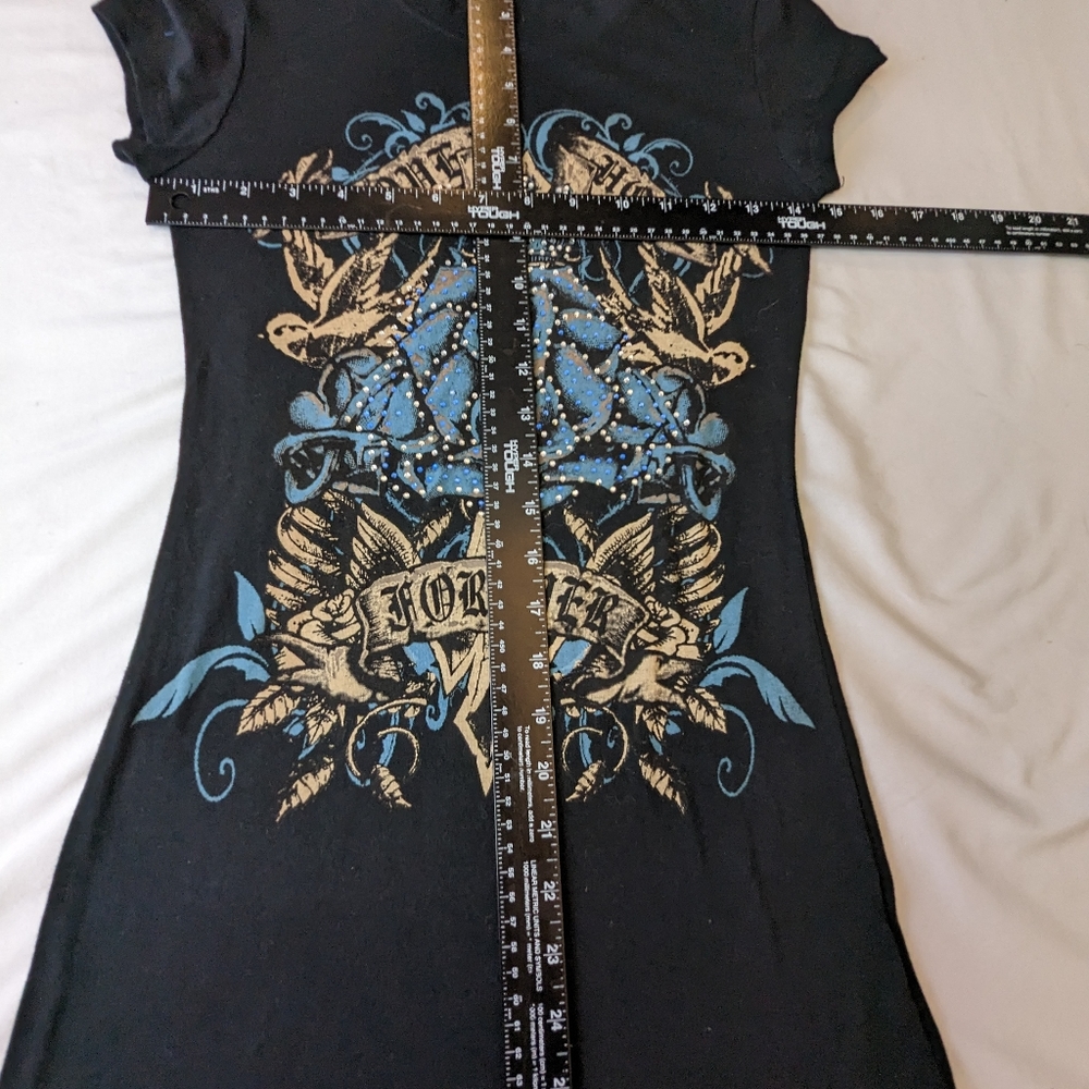 Truth Bling LOVE HOPE FOREVER Cap Sleeve Top Small - Picture 4 of 7
